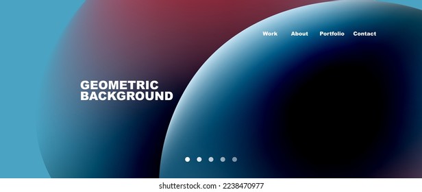 Formas líquidas con colores de gradiente que fluyen. Elementos redondos y círculos. Ilustración vectorial de papel tapiz, banner, fondo, folleto, catálogo, cubierta, volante