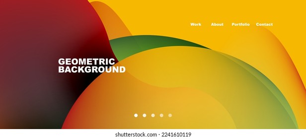 Liquid shapes with flowing gradient colors. Round elements and circles. Vector illustration for wallpaper, banner, background, leaflet, catalog, cover, flyer