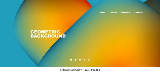 Liquid shapes with flowing gradient colors. Round elements and circles. Vector illustration for wallpaper, banner, background, leaflet, catalog, cover, flyer