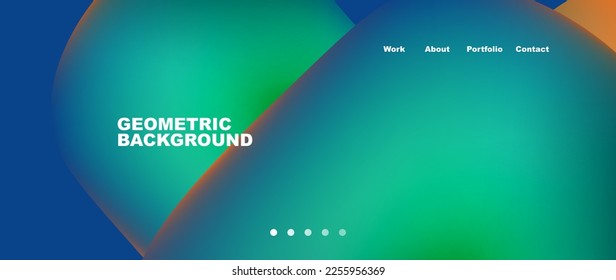 Liquid shapes with flowing gradient colors. Round elements and circles. Vector illustration for wallpaper, banner, background, leaflet, catalog, cover, flyer