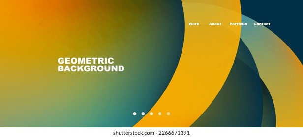 Formas líquidas con colores de gradiente que fluyen. Elementos redondos y círculos. Ilustración vectorial de papel tapiz, banner, fondo, folleto, catálogo, cubierta, volante