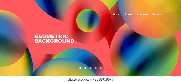 Liquid shapes with flowing gradient colors. Round elements and circles. Vector illustration for wallpaper, banner, background, leaflet, catalog, cover, flyer