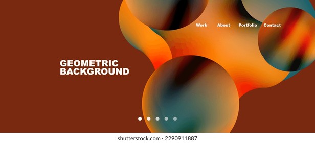 Liquid shapes with flowing gradient colors. Round elements and circles. Vector illustration for wallpaper, banner, background, leaflet, catalog, cover, flyer