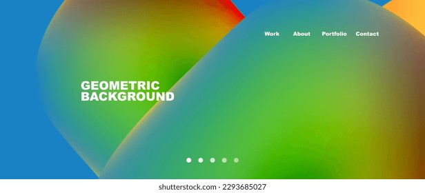 Liquid shapes with flowing gradient colors. Round elements and circles. Vector illustration for wallpaper, banner, background, leaflet, catalog, cover, flyer