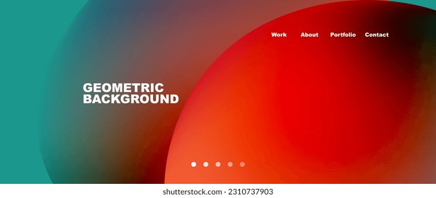 Formas líquidas con colores de gradiente que fluyen. Elementos redondos y círculos. Ilustración vectorial de papel tapiz, banner, fondo, folleto, catálogo, cubierta, volante