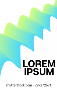Liquid Shapes Minimal Cover Template. Modern Funky Neon Poster Design. Cool Trendy Funky Business Identity Background. Green Blue Fluid Shapes Minimal Cover. Hipster Geometric Liquid Shapes Design.