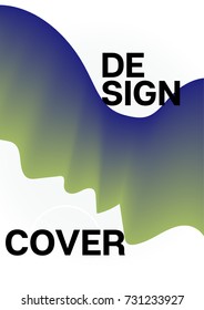 Liquid Shapes Minimal Cover Template. Modern Funky Neon Poster Design. Cool Trendy Funky Business Identity Background. Green Blue Fluid Shapes Minimal Cover. Hipster Geometric Liquid Shapes Design.