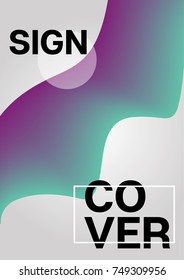 Liquid Shapes Minimal Cover Template. Modern Funky Neon Poster Design. Cool Trendy Funky Business Identity Background. Green Purple Fluid Shapes Minimal Cover. Hipster Geometric Liquid Shapes Design.