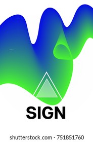 Liquid Shapes Minimal Cover Template. Modern Funky Neon Poster Design. Cool Trendy Funky Business Identity Background. Green Blue Fluid Shapes Minimal Cover. Hipster Geometric Liquid Shapes Design.