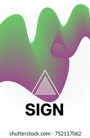 Liquid Shapes Minimal Cover Template. Modern Funky Neon Poster Design. Cool Trendy Funky Business Identity Background. Green Purple Fluid Shapes Minimal Cover. Hipster Geometric Liquid Shapes Design.