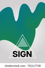 Liquid Shapes Minimal Cover Template. Modern Funky Neon Poster Design. Cool Trendy Funky Business Identity Background. Green Blue Fluid Shapes Minimal Cover. Hipster Geometric Liquid Shapes Design.