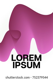 Liquid Shapes Minimal Cover Template. Modern Funky Neon Poster Design. Cool Trendy Funky Business Identity Background. 3d Modern Tech Fluid Shapes Minimal Cover. Hipster Geometric Liquid Shapes Design