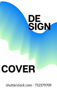 Liquid Shapes Minimal Cover Template. Modern Funky Neon Poster Design. Cool Trendy Funky Business Identity Background. Green Blue Fluid Shapes Minimal Cover. Hipster Geometric Liquid Shapes Design.