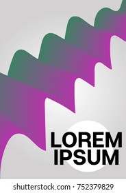 Liquid Shapes Minimal Cover Template. Modern Funky Neon Poster Design. Cool Trendy Funky Business Identity Background. Green Purple Fluid Shapes Minimal Cover. Hipster Geometric Liquid Shapes Design.