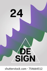 Liquid Shapes Minimal Cover Template. Modern Funky Neon Poster Design. Cool Trendy Funky Business Identity Background. Green Purple Fluid Shapes Minimal Cover. Hipster Geometric Liquid Shapes Design.