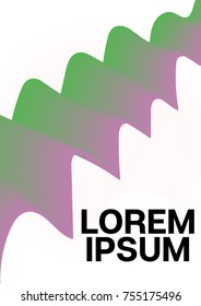 Liquid Shapes Minimal Cover Template. Modern Funky Neon Poster Design. Cool Trendy Funky Business Identity Background. Green Purple Fluid Shapes Minimal Cover. Hipster Geometric Liquid Shapes Design.