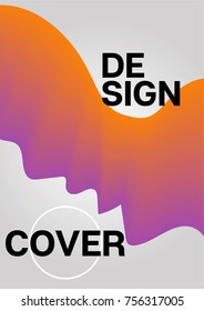 Liquid Shapes Minimal Cover Template. Modern Funky Neon Poster Design. Cool Trendy Funky Business Identity Background. Pink Yellow Fluid Shapes Minimal Cover. Hipster Geometric Liquid Shapes Design.