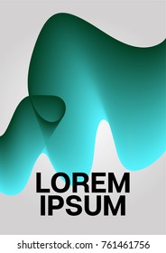 Liquid Shapes Minimal Cover Template. Modern Funky Neon Poster Design. Cool Trendy Funky Business Identity Background. Turquoise Blue Fluid Shapes Minimal Cover. Hipster Geometric Liquid Shapes Design