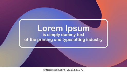 Liquid Shapes on Abstract Background with Vibrant Gradient and Quote for Banner Template