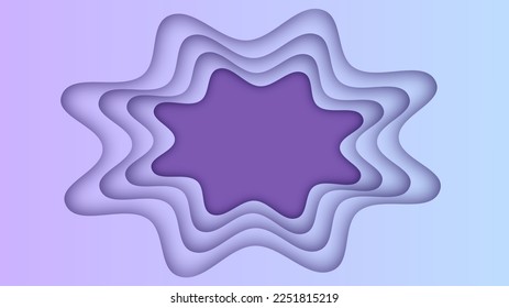 Liquid shapes vector art purple background. Texture poster banner abstract paper cut design wallpaper background.