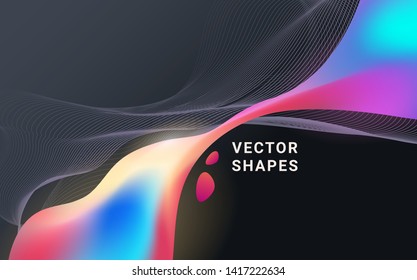 Liquid shapes vectors. Colorful gradient abstract background.