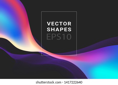 Liquid shapes vectors. Colorful gradient abstract background.