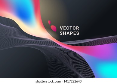 Liquid shapes vectors. Colorful gradient abstract background.