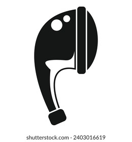 Icono de cabeza de ducha líquido simple vector. Señal de la habitación. Limpieza del baño bañera de hidromasaje