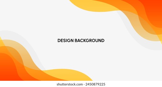 Liquid smooth flyer orange gardient curve line background