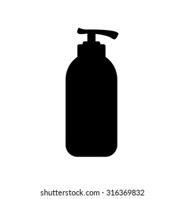 Liquid soap - black vector icon