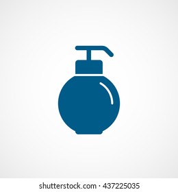 Liquid Soap Blue Flat Icon On White Background