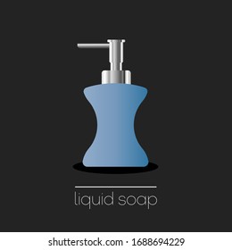 liquid soap bottle form realistic vector