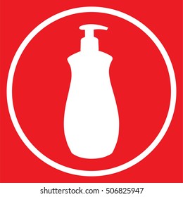 Liquid soap bottle icon