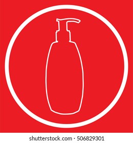 Liquid soap bottle icon