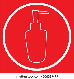 Liquid soap bottle icon