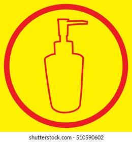 Liquid soap bottle icon
