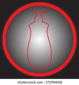 Liquid soap bottle icon
