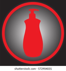 Liquid soap bottle icon