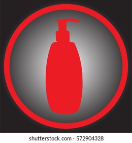 Liquid soap bottle icon