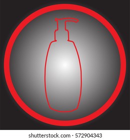 Liquid soap bottle icon