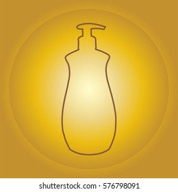 Liquid soap bottle icon