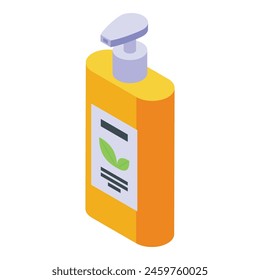 Liquid soap bottle icon isometric vector. Washing solution. Hygienic product container