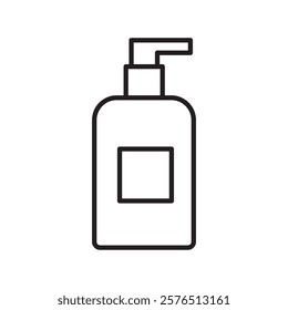 Liquid soap bottle icon Outline vector for web ui