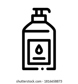 liquid soap bottle icon vector. liquid soap bottle sign. isolated contour symbol illustration