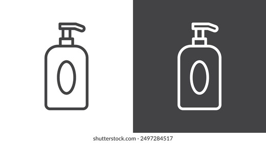 Colección líquida del sistema del logotipo del Vector del icono de la botella de jabón para el App del Web ui