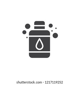 Liquid soap bottle vector icon. filled flat sign for mobile concept and web design. Pump dispenser bottle simple solid icon. Symbol, logo illustration. Pixel perfect vector graphics