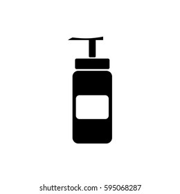 Liquid soap bottle vector icon