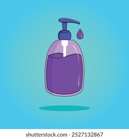 Liquid Soap in Bottle Vector Illustration

