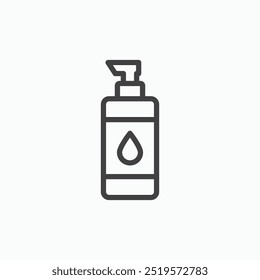 Liquid soap bottlelinesimple icon in line style.