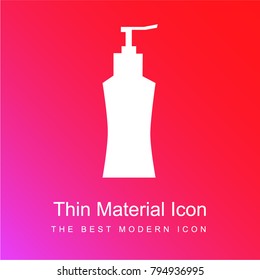 Liquid soap container bottle black silhouette side view red and pink gradient material white icon minimal design
